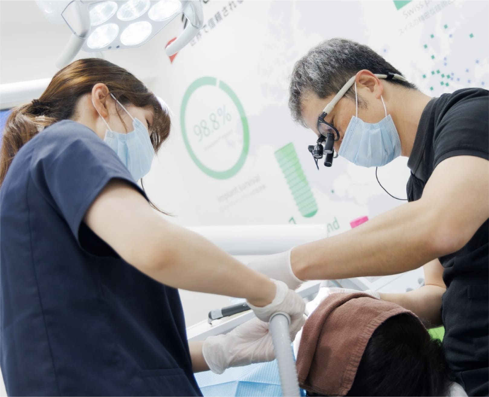 チクっとしない麻酔を心がけています